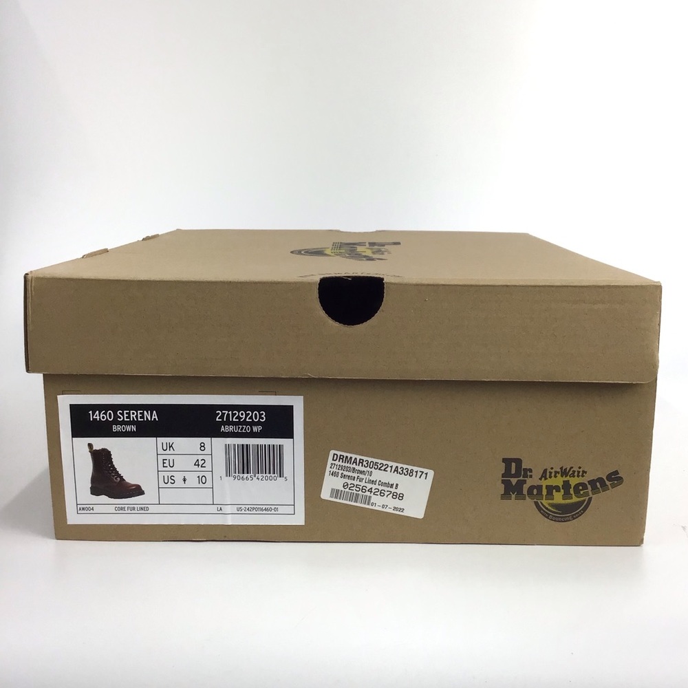 Dr. Martens 1460 Serena Aburzzo Lug Sole Lace-up Faux Fur Lined Leather Boots 10 - Picture 10 of 10